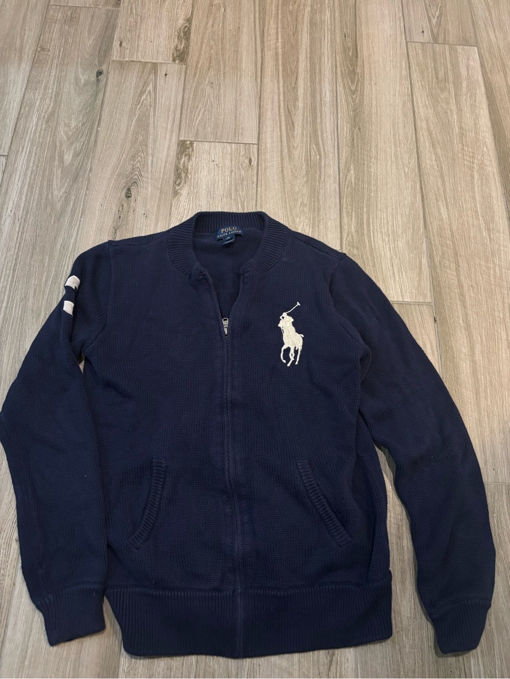 Ralph Lauren navy blue zip up sweater